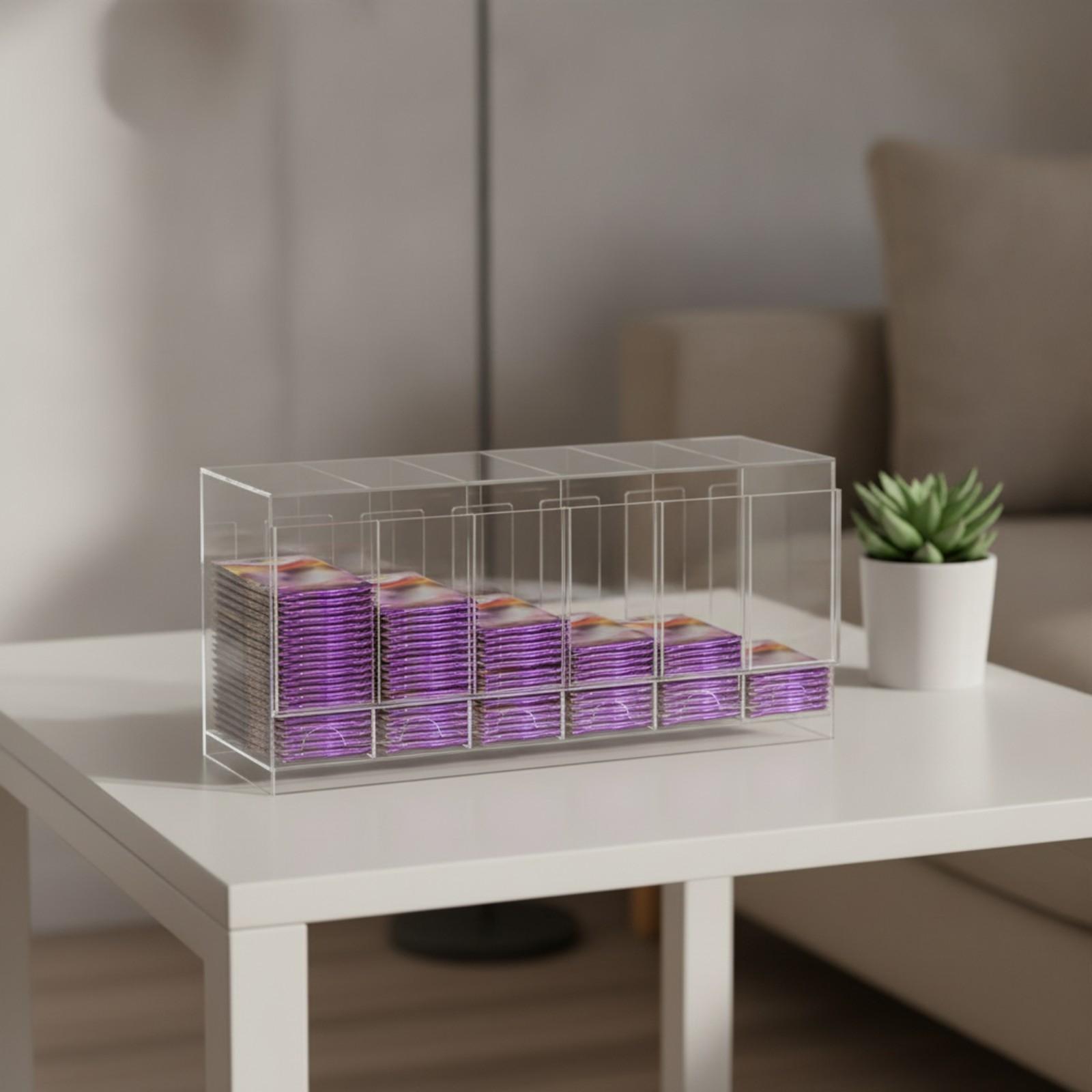 Storage - Gecompartmenteerde kaartdisplaydoos, open, zonder deksel, acryl
