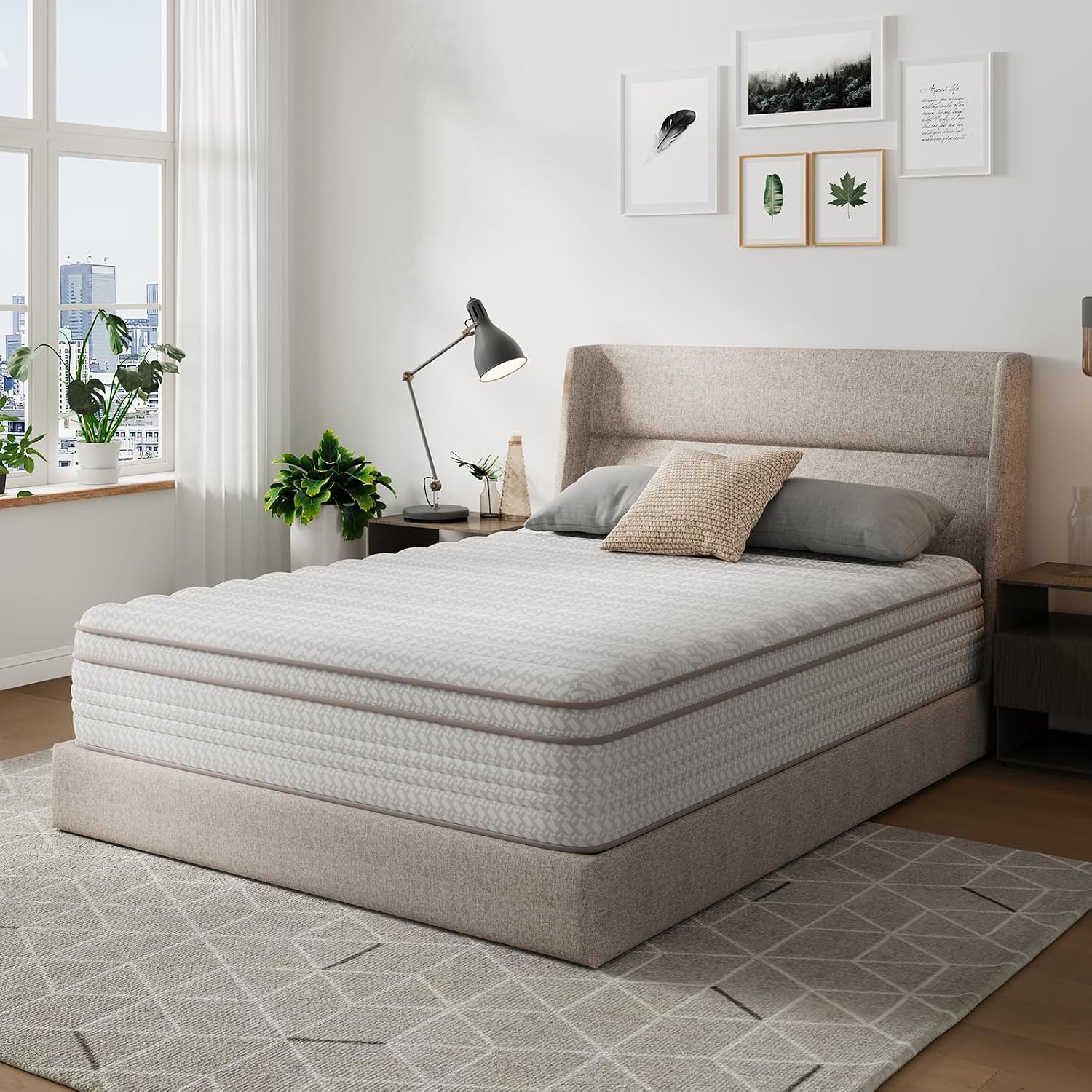 Memory Foam Mattress In A Box Queen - 12 inch queensize matras, hybride matras