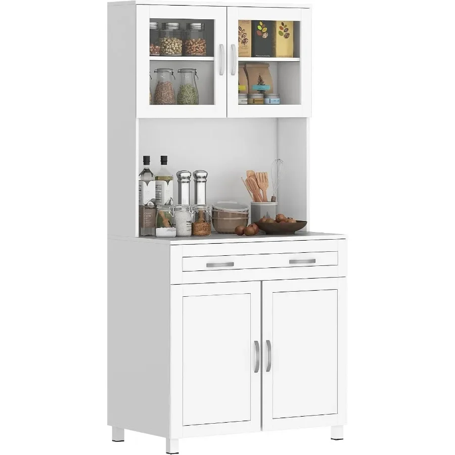 Storage - 67 Keukenkast met opbergruimte, witte MDF-kast