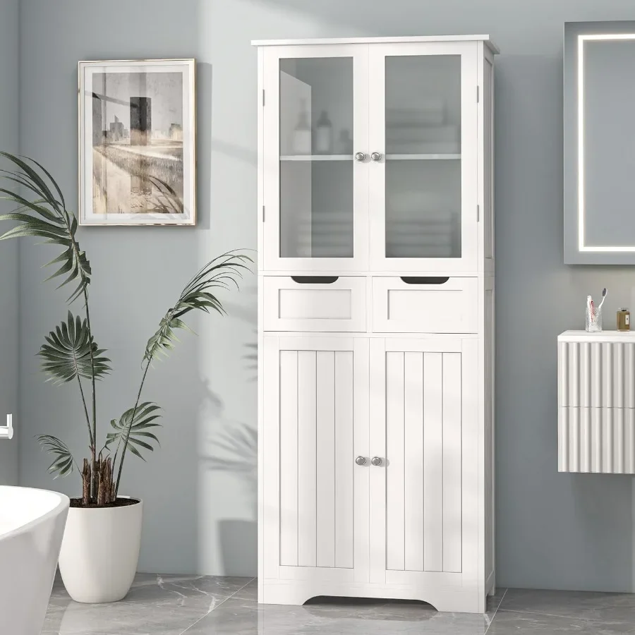 Storage - 67 cm hoge badkamerkast, vrijstaande witte