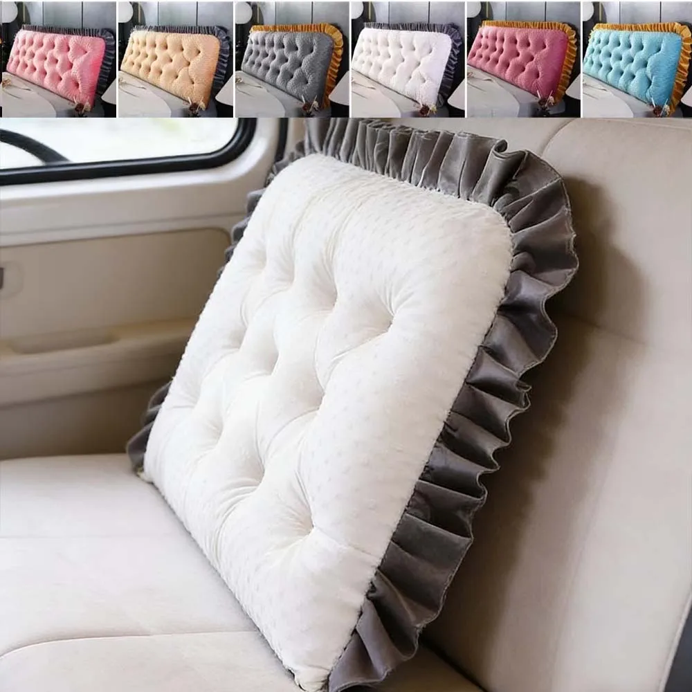 Headboard Cushion Backrest Tatami - Hoofdkussen met ruches aan de rand,