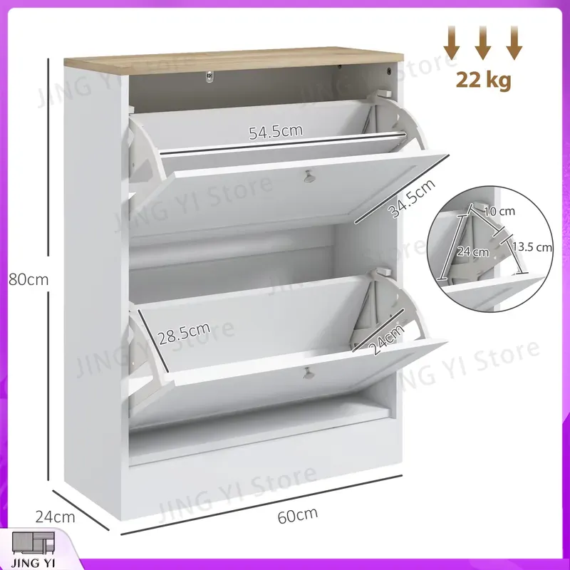 Smalle schoenenkast met 2 opkl - Shoe Rack Cabinet Narrow Entryway recensie en prijs