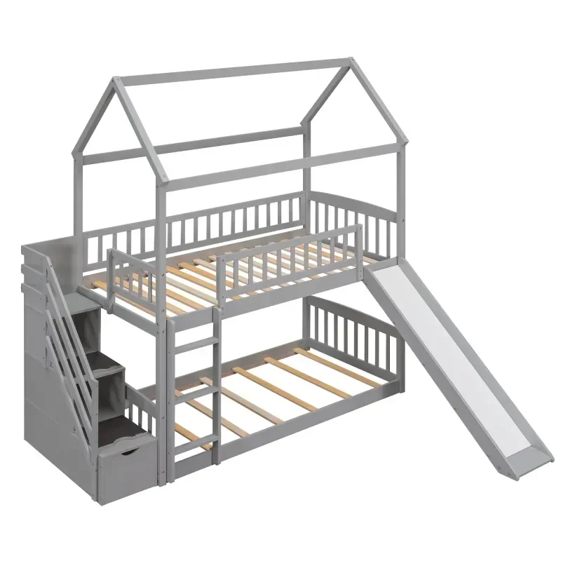 Stevig houten kinderbed, stape - Bunk Bed With Stairs And Slide recensie en prijs