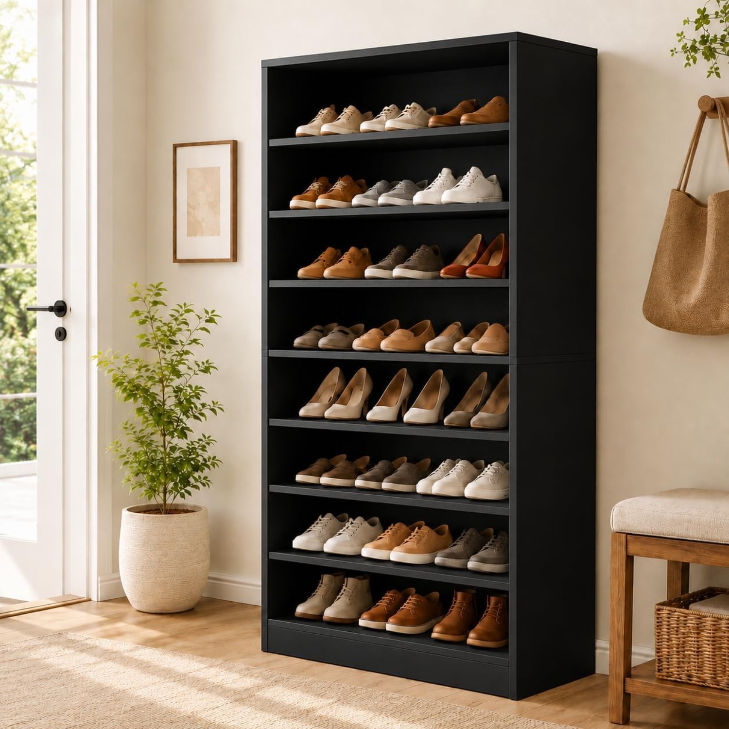 9-laags hoge schoenenkast voor - Shoe Rack Cabinet Narrow Entryway recensie en prijs