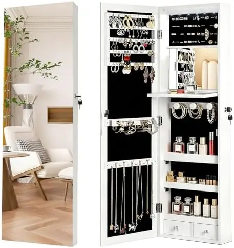 met een spiegel in volledige l - Full Length Mirror Jewelry Armoire recensie en prijs