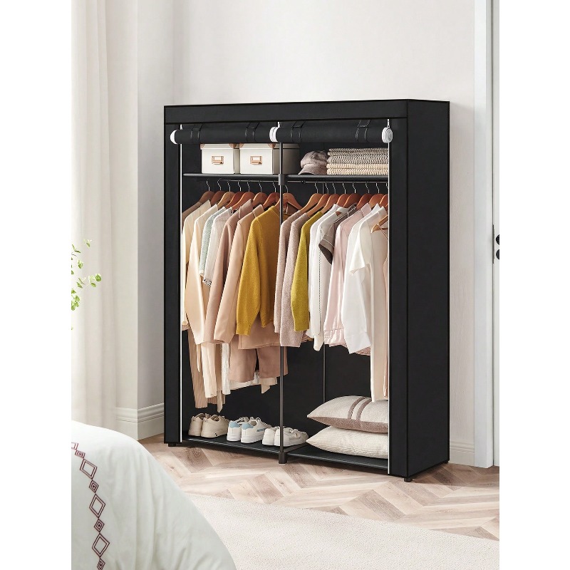Zwarte kledingkast, draagbare  - Wardrobe Closet Portable Fabric Cover recensie en prijs