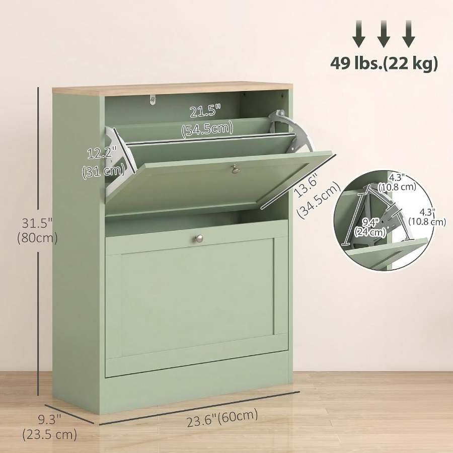 Schoenenkast voor de hal, smal - Shoe Rack Cabinet Narrow Entryway recensie en prijs
