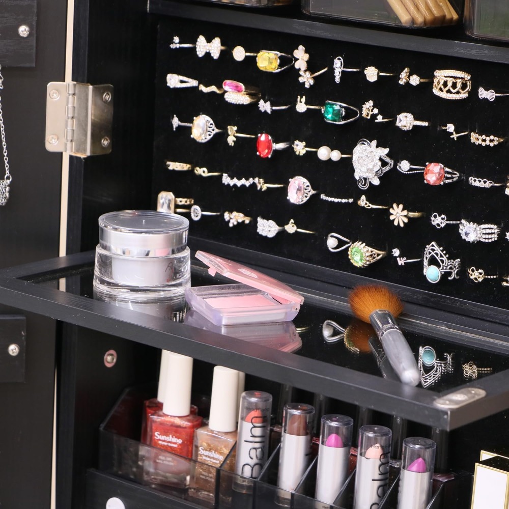 Afsluitbare staande sieradenka - Full Length Mirror Jewelry Armoire recensie en prijs