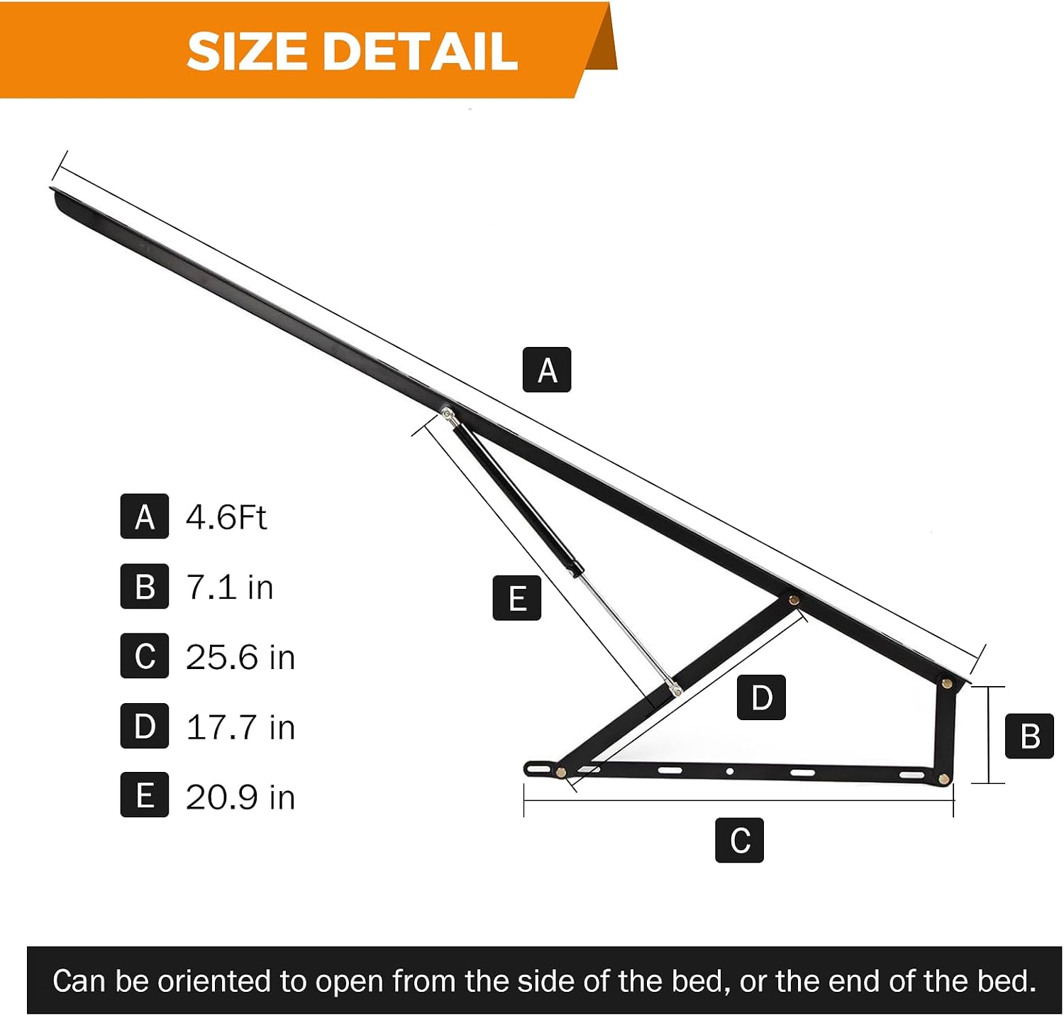 Bedliftmechanisme van 4,6 voet - Gas Lift Storage Bed Hydraulic recensie en prijs