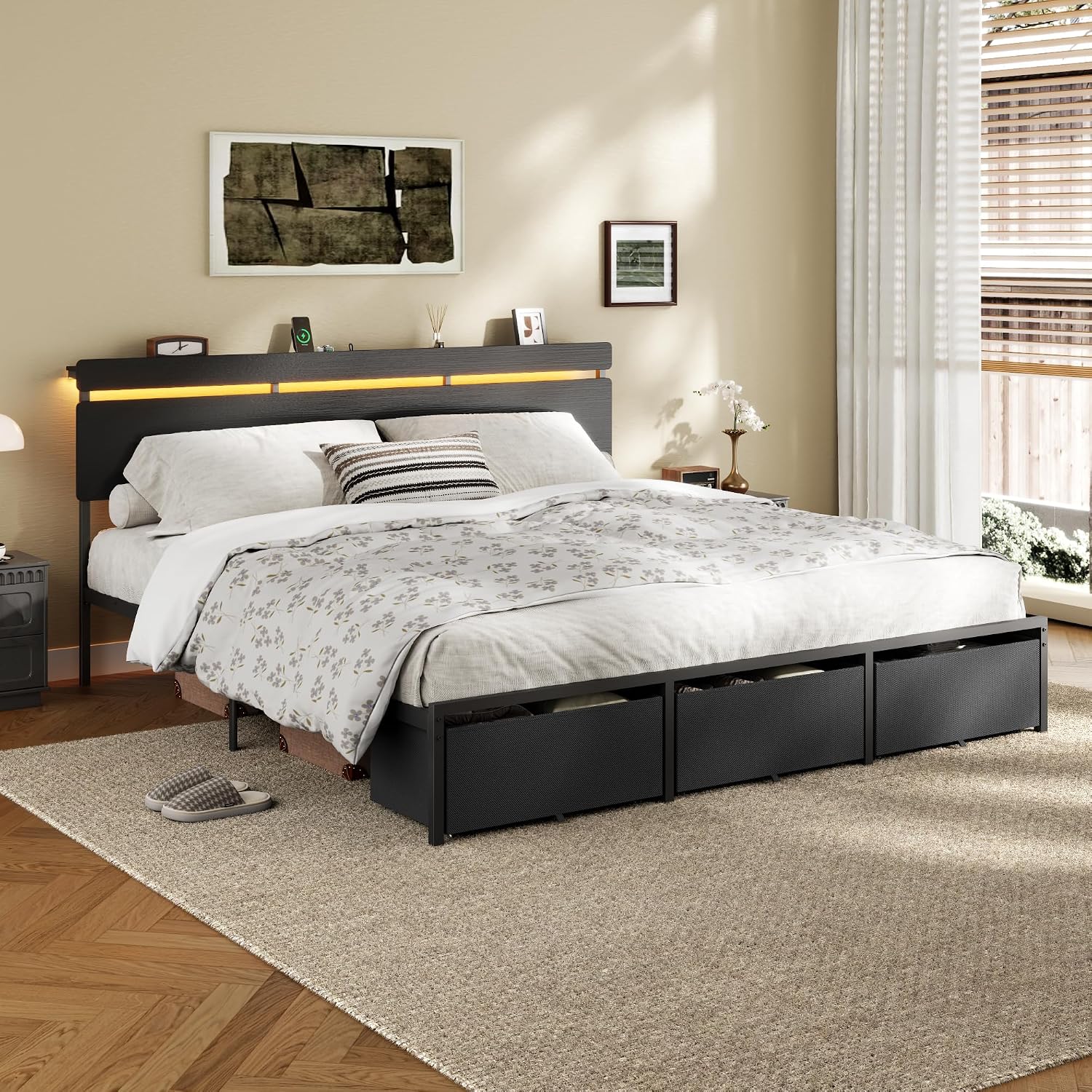 Forestell bedframe in kingsize - King Size Bed Frame With Storage Drawers recensie en prijs