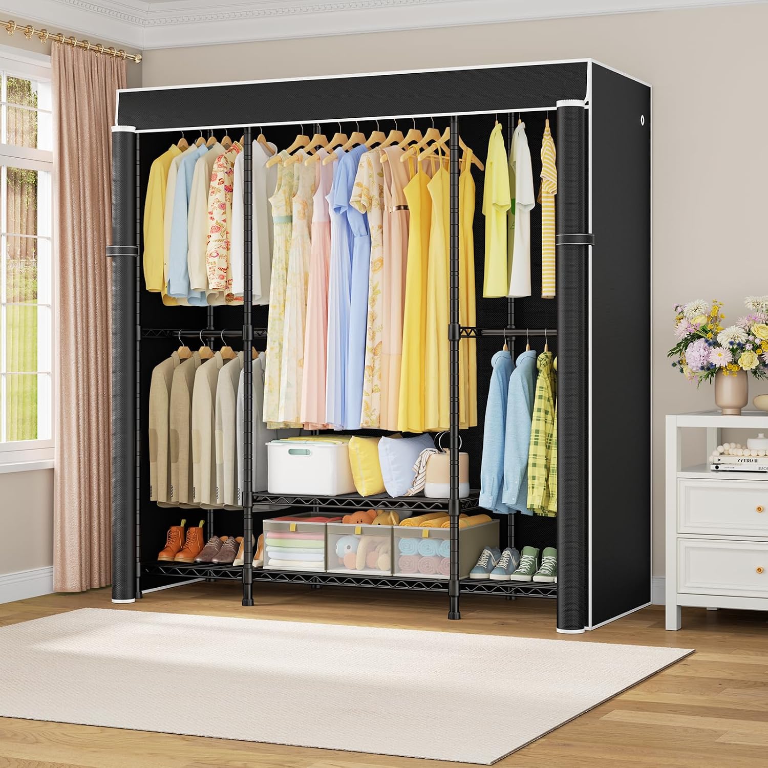 E3C Robuuste, draagbare kledin - Wardrobe Closet Portable Fabric Cover recensie en prijs
