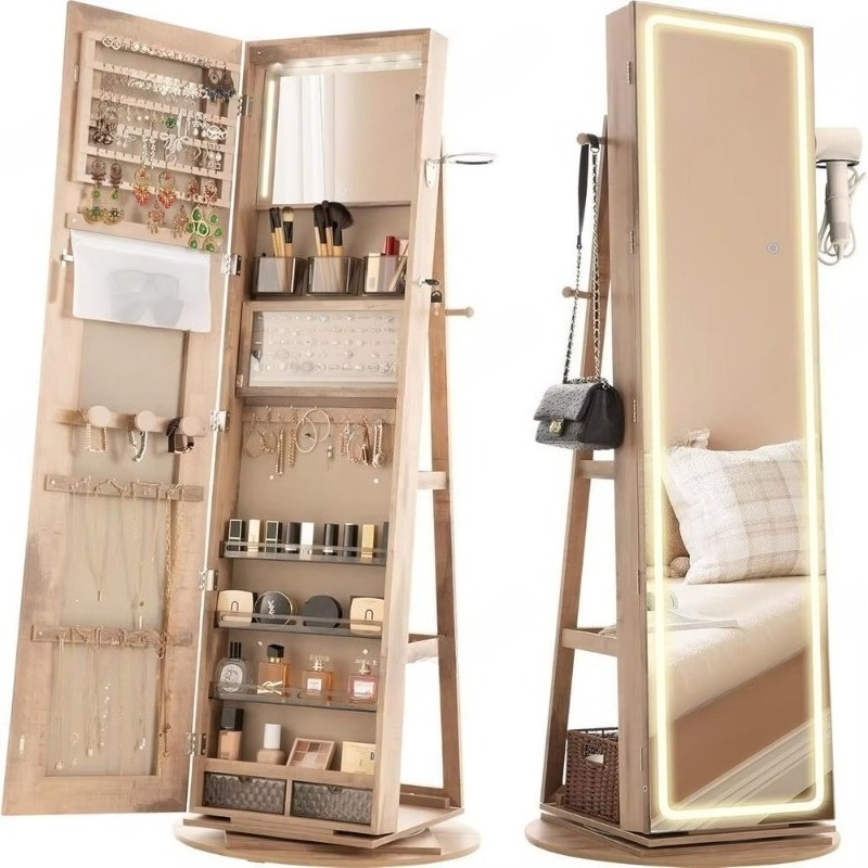 Staande spiegel met sieradenka - Full Length Mirror Jewelry Armoire recensie en prijs