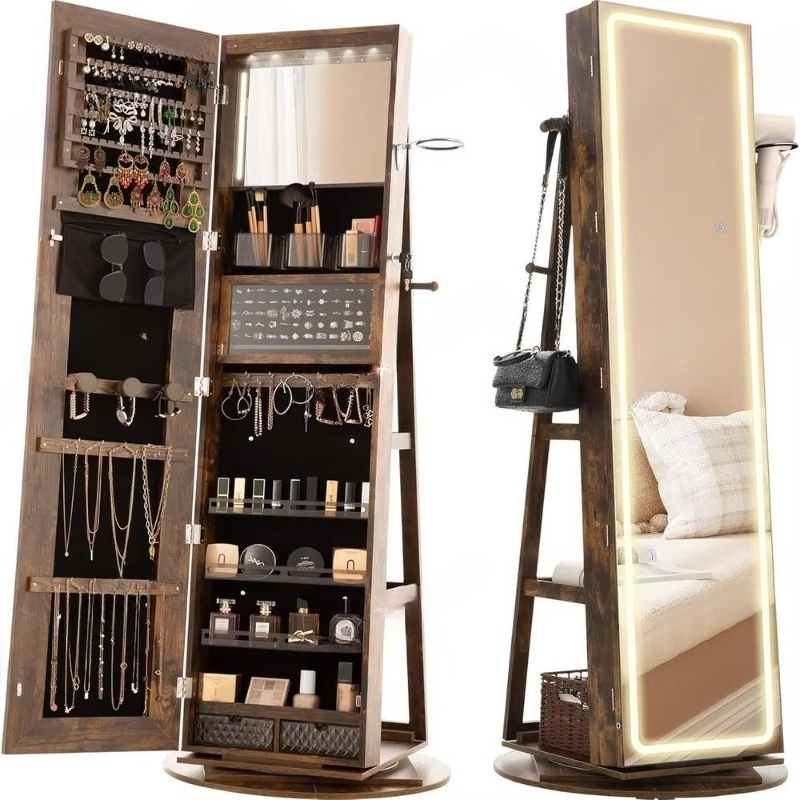 Staande spiegel met sieradenka - Full Length Mirror Jewelry Armoire recensie en prijs
